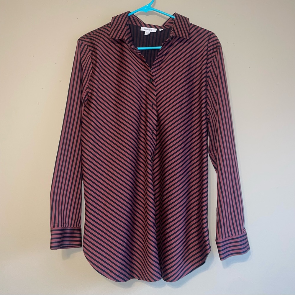 Striped button down